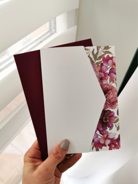 Zestaw Aquarel Burgundy - Flowers