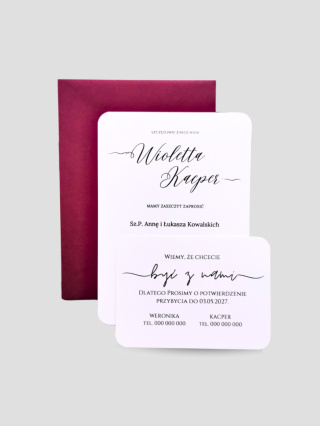 Zestaw Bianco Burgundy