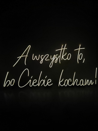 A wszystko to, bo Ciebie kocham - wynajem neonu