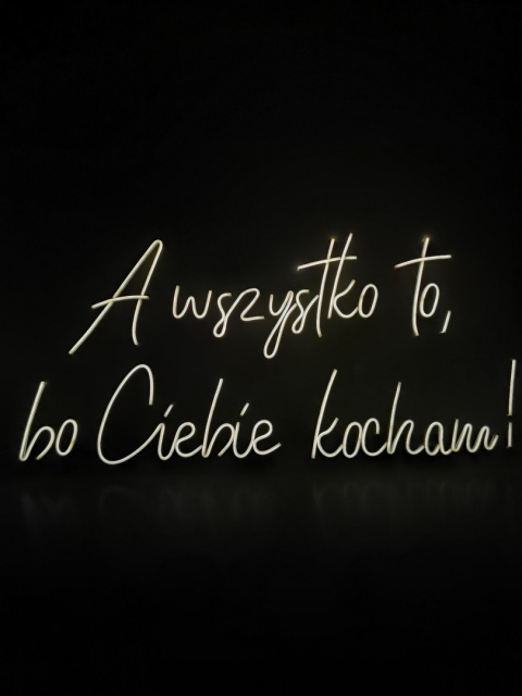 A wszystko to, bo Ciebie kocham - wynajem neonu A wszystko to, bo Ciebie kocham - wynajem neonu